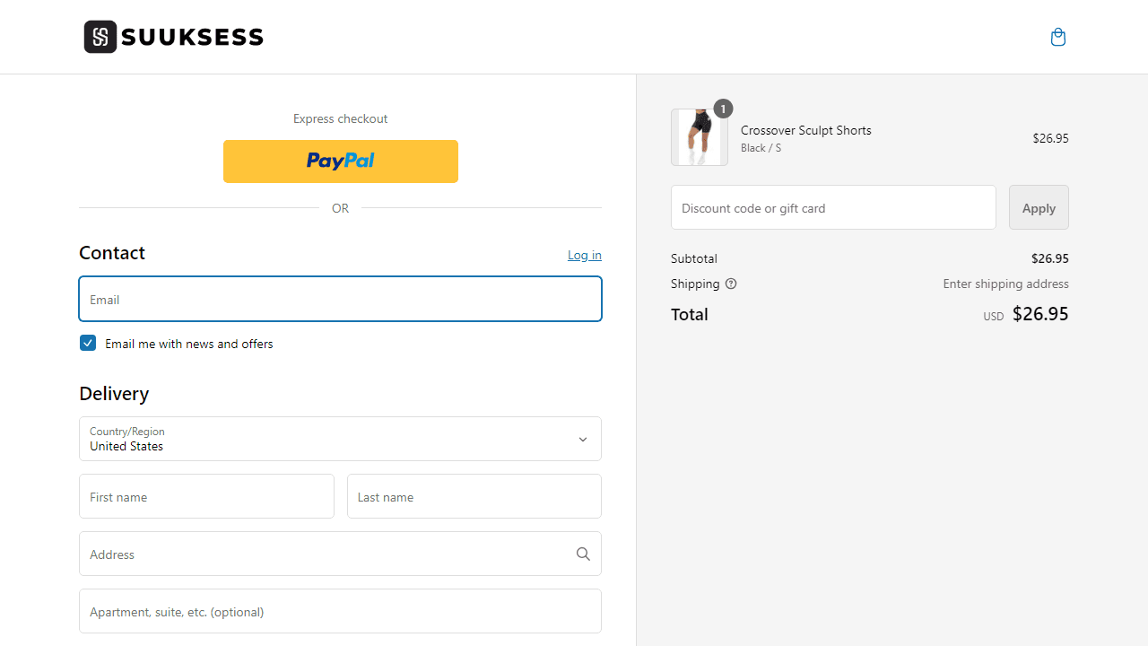 How to apply Suuksess coupon code